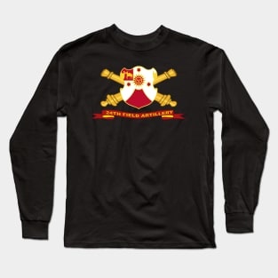 24th Field Artillery w Br - Ribbon Long Sleeve T-Shirt